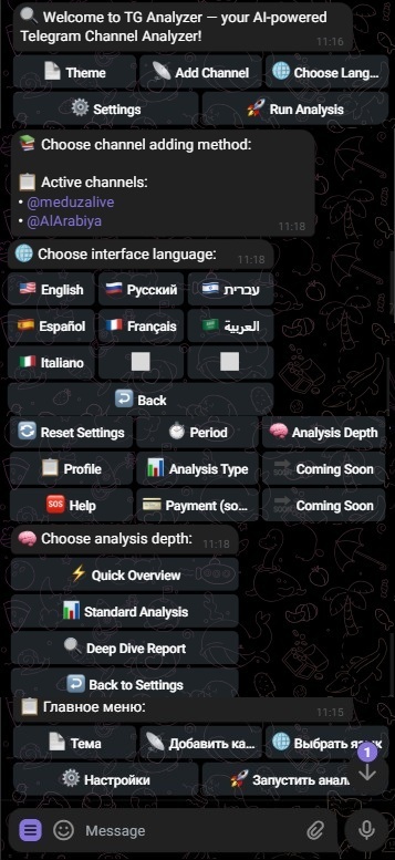 Telegram bot - General interface